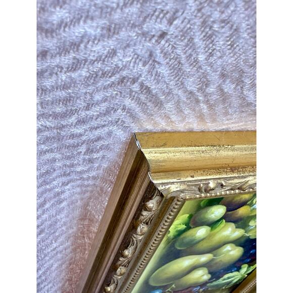 Original Mid-Century Italian Still Life Oil Painting Pears & Grapes R Ricci - Picture 9 of 13